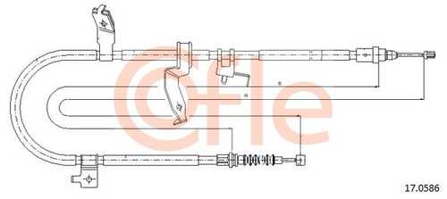 92.17.0586 COFLE Тросик, cтояночный тормоз