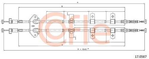 92.17.0587 COFLE Тросик, cтояночный тормоз