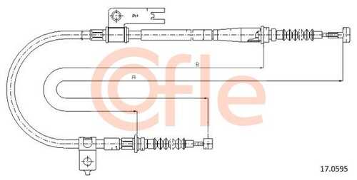 92.17.0595 COFLE Тросик, cтояночный тормоз