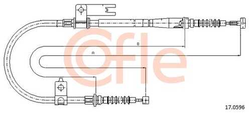 92.17.0596 COFLE Тросик, cтояночный тормоз