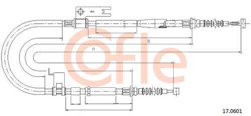 92.17.0601 COFLE Трос стояночного тормоза