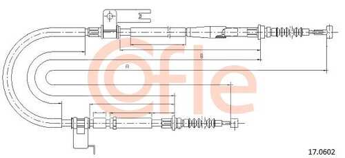 92.17.0602 COFLE Тросик, cтояночный тормоз