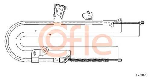92.17.1078 COFLE Тросик, cтояночный тормоз