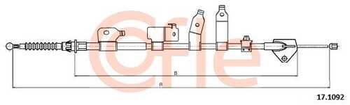 92.17.1092 COFLE Тросик, cтояночный тормоз