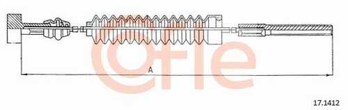 92.17.1412 COFLE Тросик, cтояночный тормоз