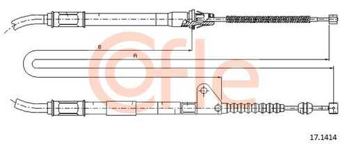 92.17.1414 COFLE Трос стояночного тормоза