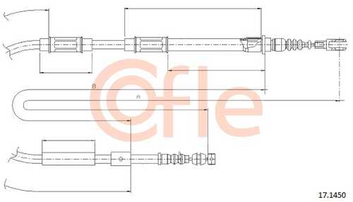 92.17.1450 COFLE Трос стояночного тормоза
