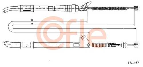 92.17.1467 COFLE Трос стояночного тормоза