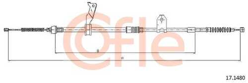 92.17.1480 COFLE Тросик, cтояночный тормоз