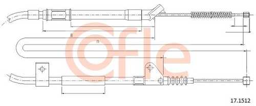 92.17.1512 COFLE Тросик, cтояночный тормоз