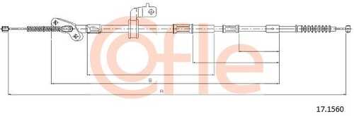 92.17.1560 COFLE Тросик, cтояночный тормоз