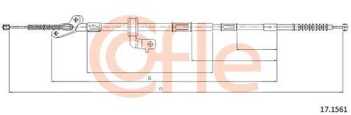 92.17.1561 COFLE Тросик, cтояночный тормоз