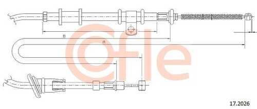 Тросик, cтояночный тормоз COFLE 92.17.2026