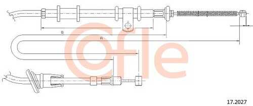 Тросик, cтояночный тормоз COFLE 92.17.2027