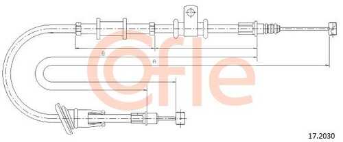 92.17.2030 COFLE Трос стояночного тормоза