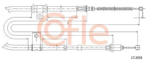 92.17.2035 COFLE Тросик, cтояночный тормоз