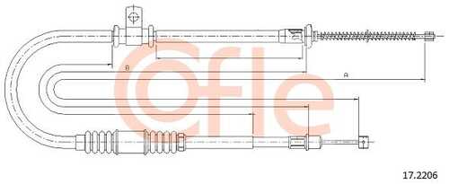 92.17.2206 COFLE Тросик, cтояночный тормоз