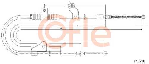 92.17.2290 COFLE Тросик, cтояночный тормоз