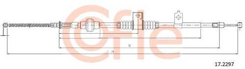 92.17.2297 COFLE Трос стояночного тормоза