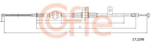 92.17.2298 COFLE Трос стояночного тормоза