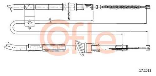 92.17.2511 COFLE Трос стояночного тормоза