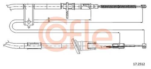92.17.2512 COFLE Трос стояночного тормоза