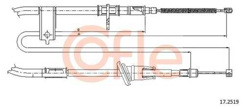 92.17.2519 COFLE Трос стояночного тормоза