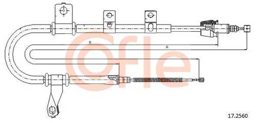 92.17.2560 COFLE Тросик, cтояночный тормоз