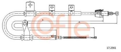 92.17.2561 COFLE Трос стояночного тормоза