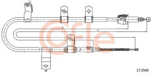 92.17.2566 COFLE Тросик, cтояночный тормоз