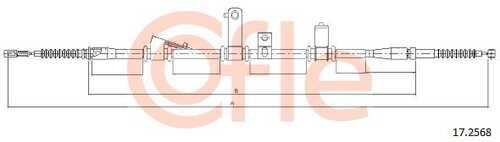 92.17.2568 COFLE Тросик, cтояночный тормоз