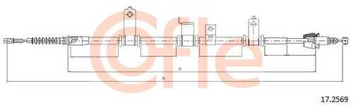 92.17.2569 COFLE Тросик, cтояночный тормоз