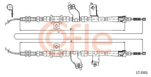 92.17.3501 COFLE Тросик, cтояночный тормоз