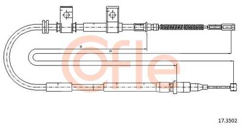 92.17.3502 COFLE Трос стояночного тормоза задн прав DAEWOO LANOS 97-04