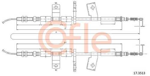 92.17.3513 COFLE Тросик, cтояночный тормоз
