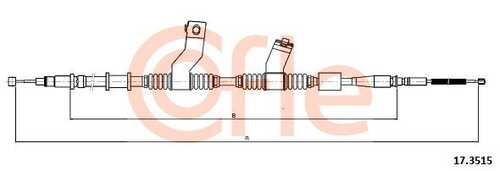 92.17.3515 COFLE Тросик, cтояночный тормоз