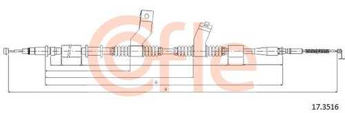 92.17.3516 COFLE Трос стояночного тормоза