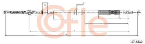 92.17.3530 COFLE Трос стояночного тормоза