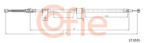 92.17.3531 COFLE Тросик, cтояночный тормоз