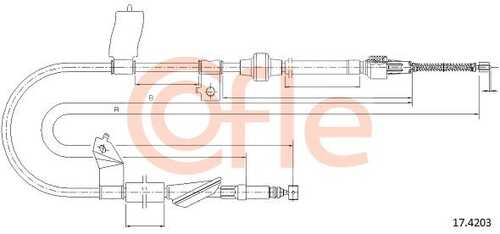 92.17.4203 COFLE Тросик, cтояночный тормоз