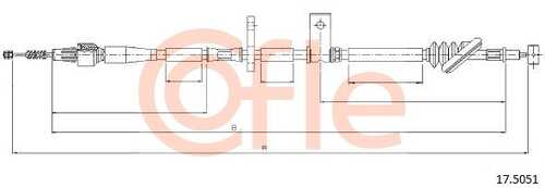 92.17.5051 COFLE Трос стояночного тормоза