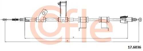 92.17.6036 COFLE Трос стояночного тормоза