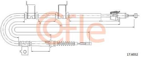 92.17.6052 COFLE Тросик, cтояночный тормоз