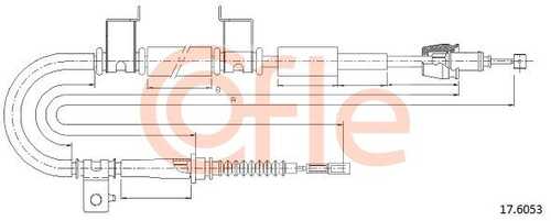 92.17.6053 COFLE Тросик, cтояночный тормоз