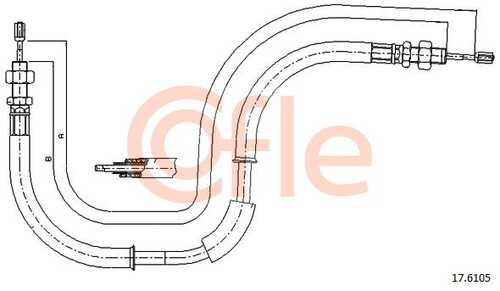 Тросик, cтояночный тормоз COFLE 92.17.6105