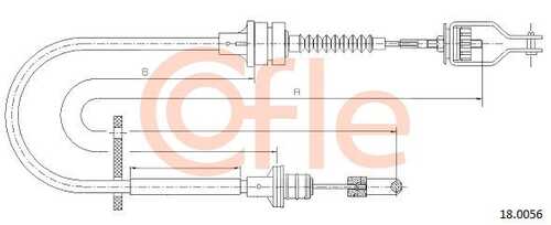 Трос, управление сцеплением COFLE 92.18.0056