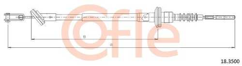 Трос, управление сцеплением COFLE 92.18.3500