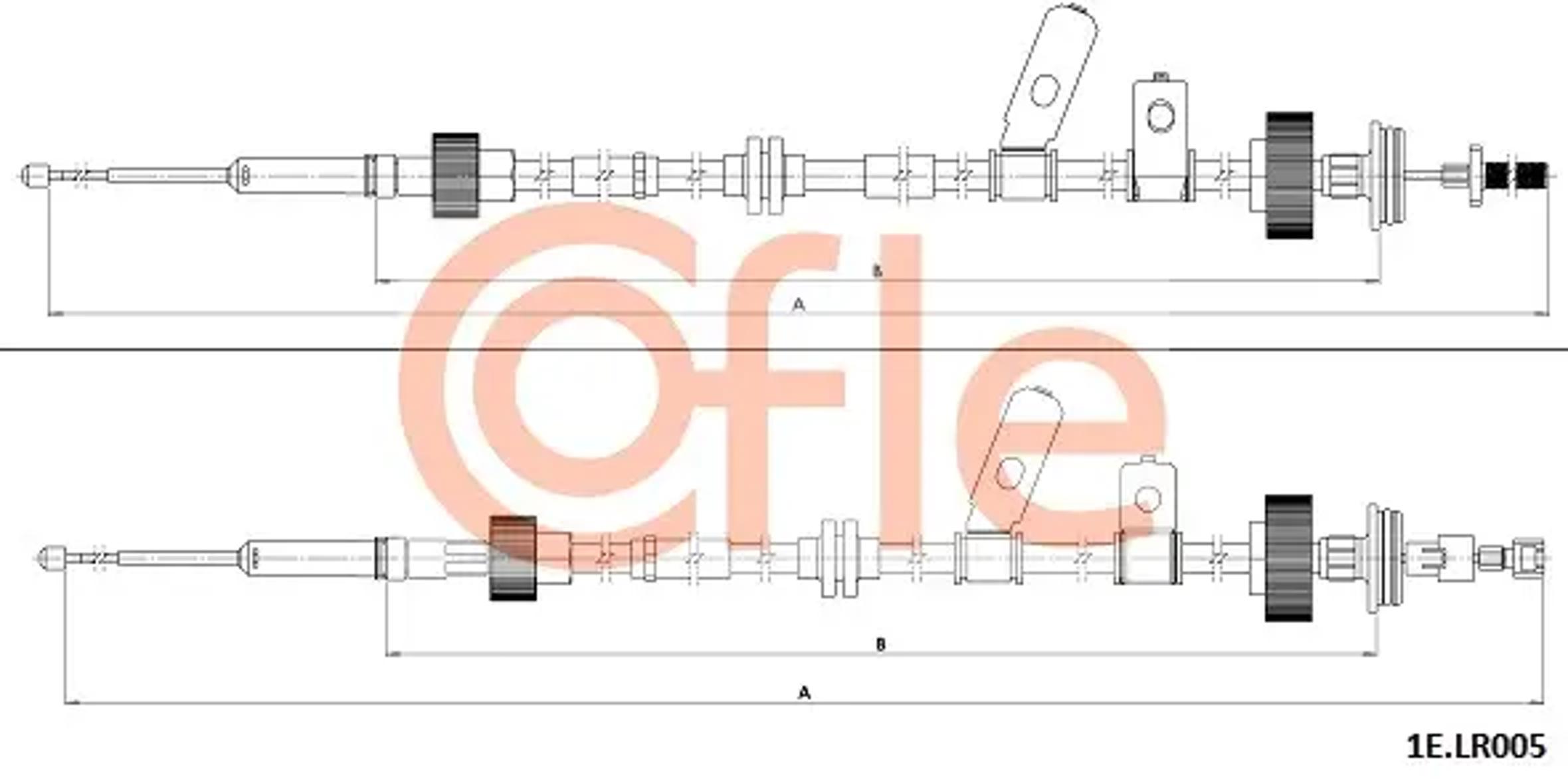 Трос стояночного тормоза COFLE 92.1E.LR005