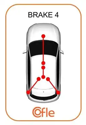 Трос стояночного тормоза лев chrysler voyager 96-05 dodge caravan 96-05 (drum)/длин. база/ COFLE 92.20.095B113