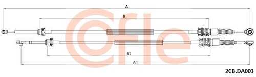 Трос кпп COFLE 92.2CB.DA003
